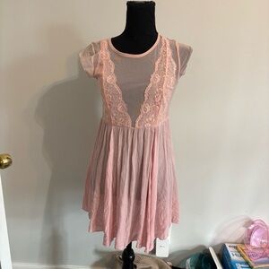 Free People FP Intimately Soft Pink Lace Slip Dress Size XS Valentines